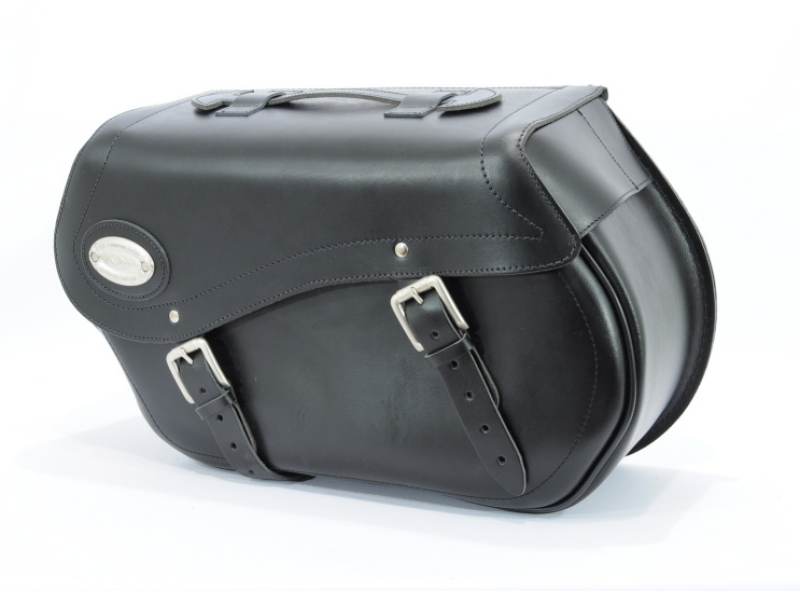 Rigid 43 ltr leather saddlebags Longride